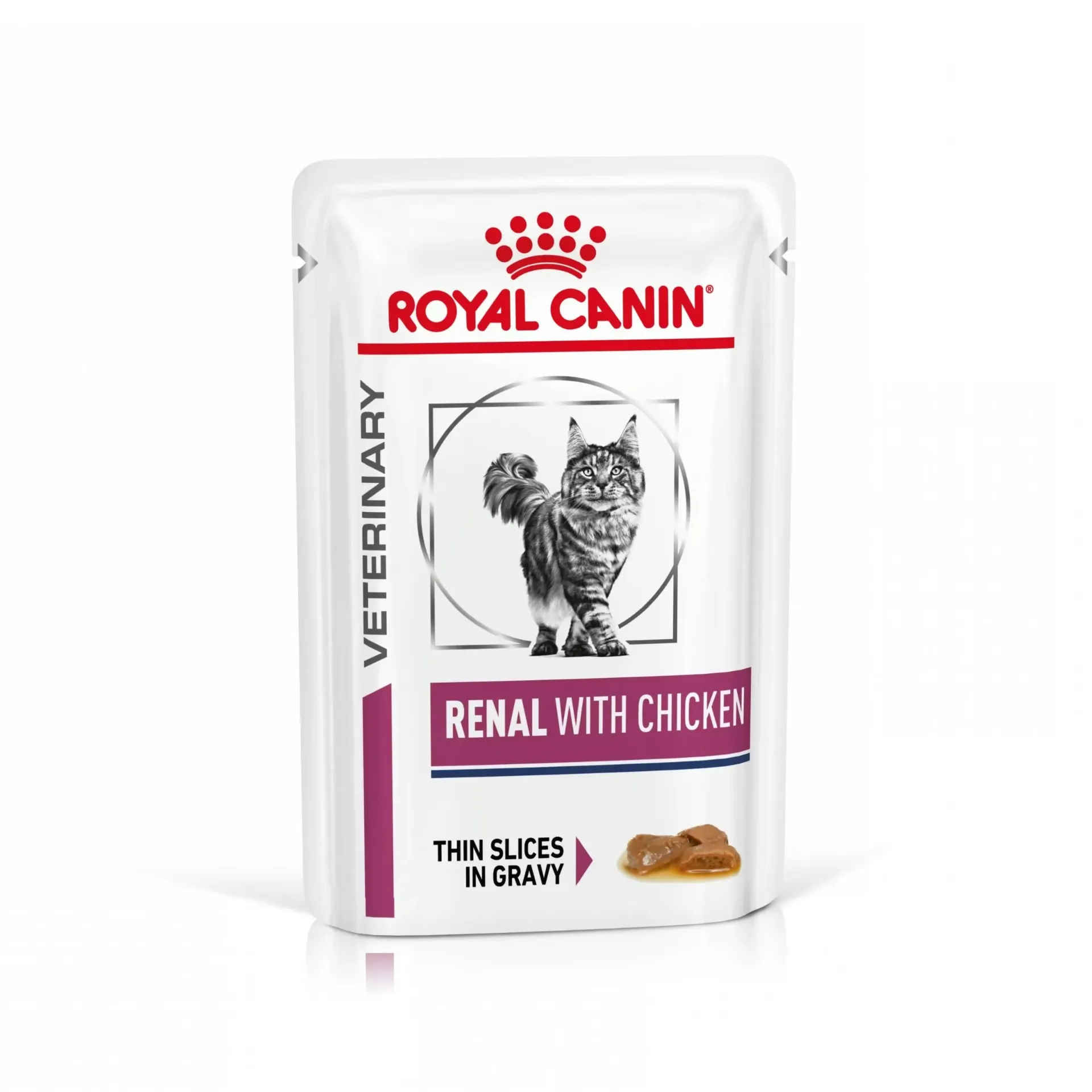 ROYAL CANIN VETERINARY Renal With Chicken pour chat - 12 sachets de 85 g