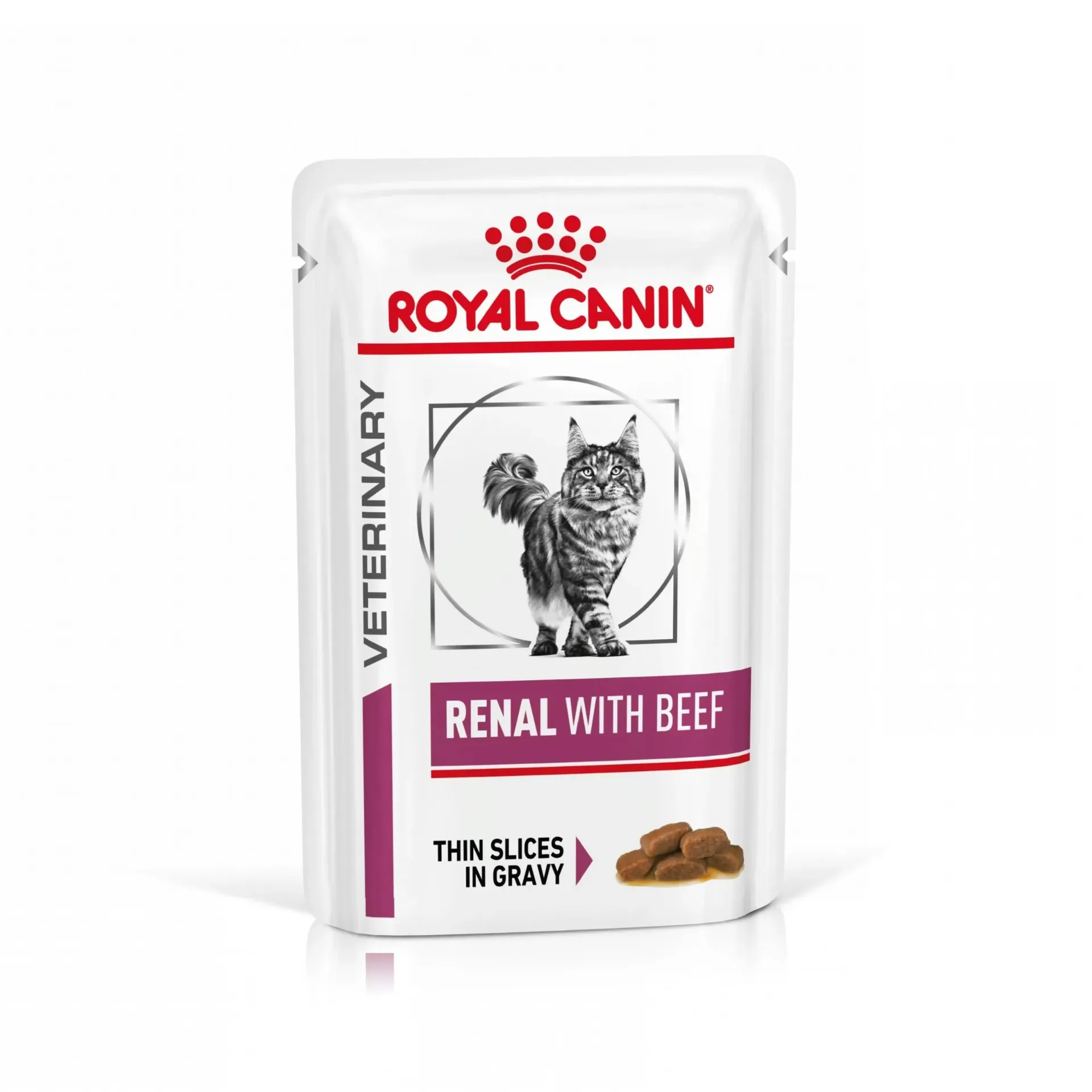 [12685] ROYAL CANIN VETERINARY Renal With Beef pour chat - 12 sachets de 85 g