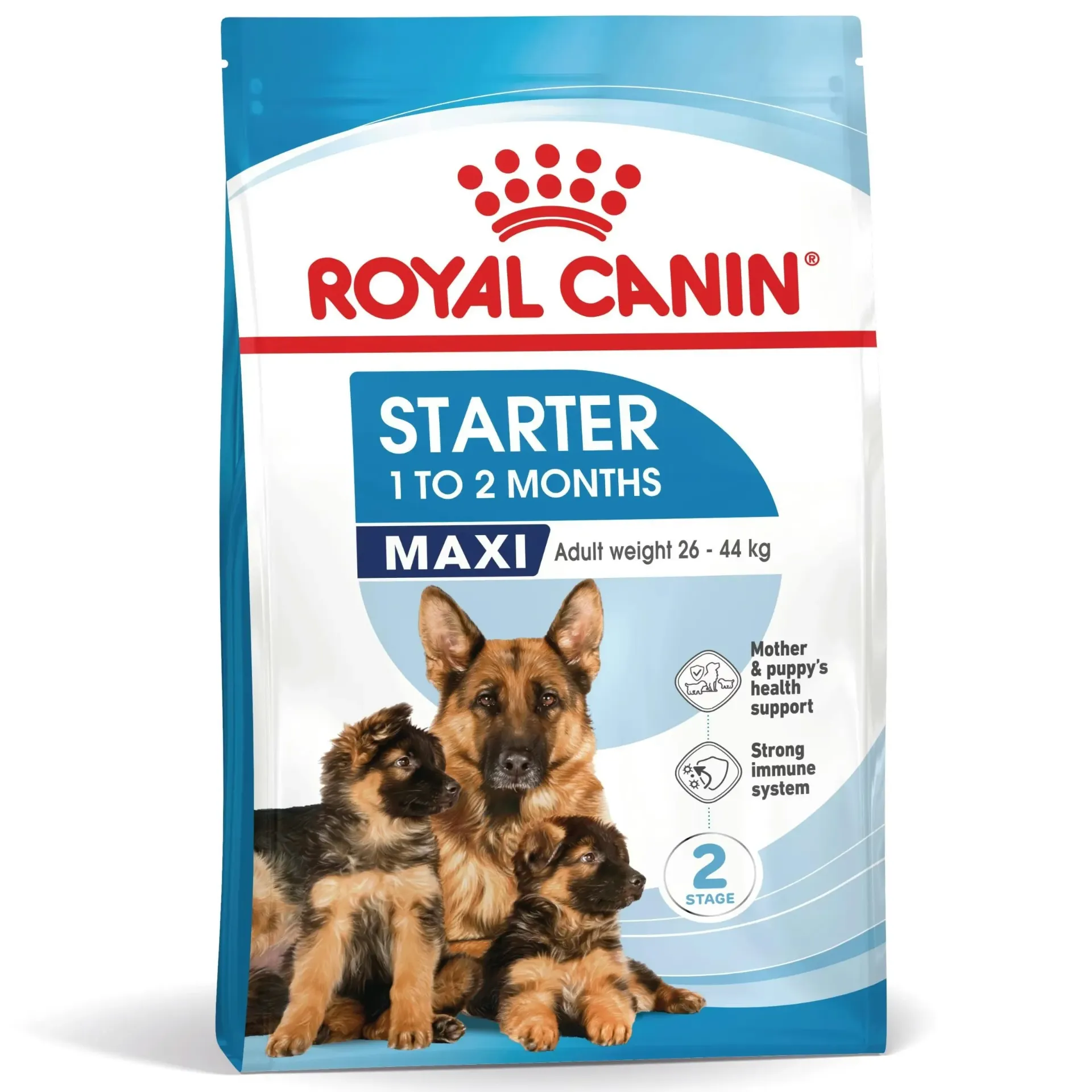 [15027] ROYAL CANIN Starter Mother & Babydog 2-15 months Maxi Adult Weight 26-44 kg pour chien - Sac de 15 kg