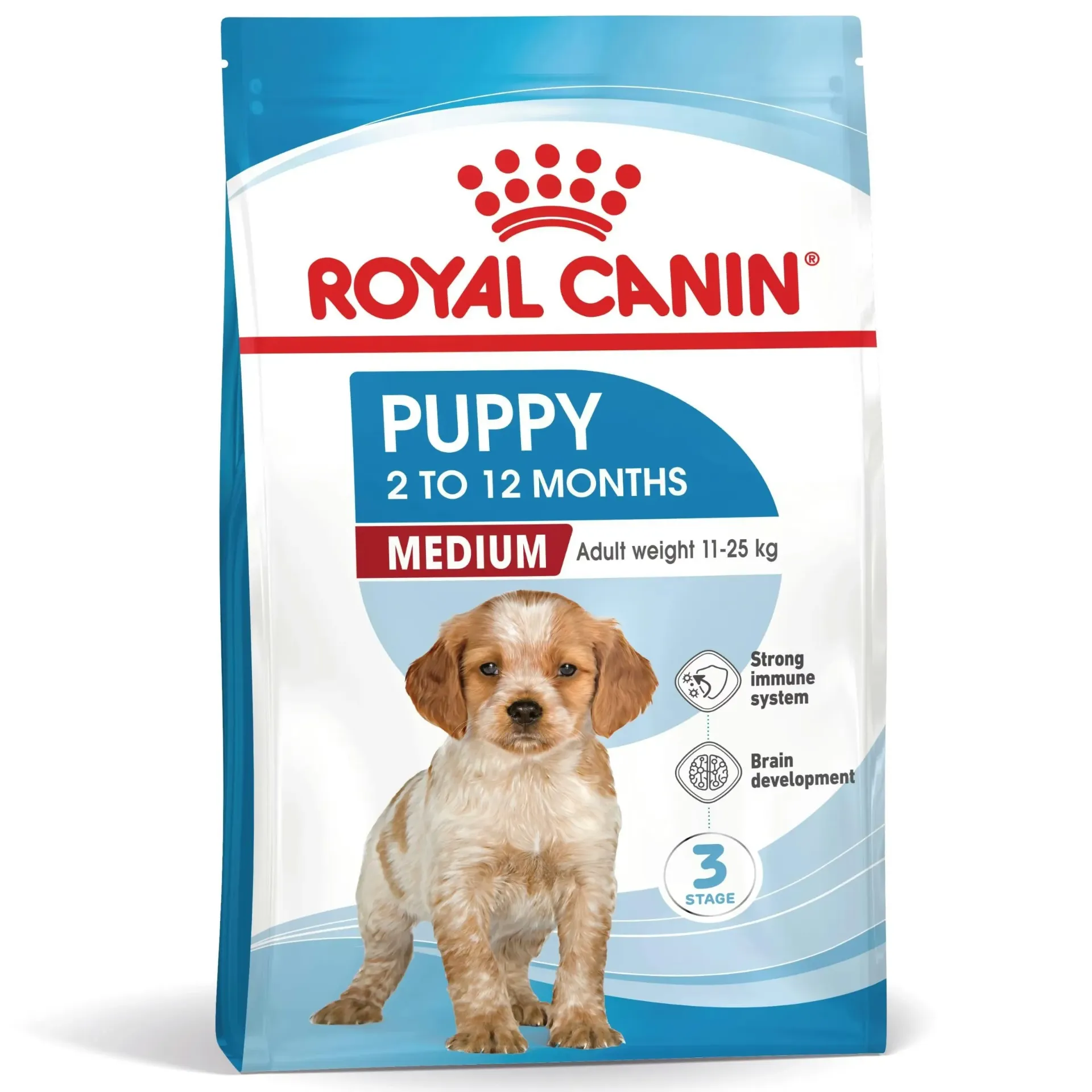 [15042] ROYAL CANIN Puppy 2-12 months Medium Adult Weight 11-25 kg pour chien - Sac de 15 kg