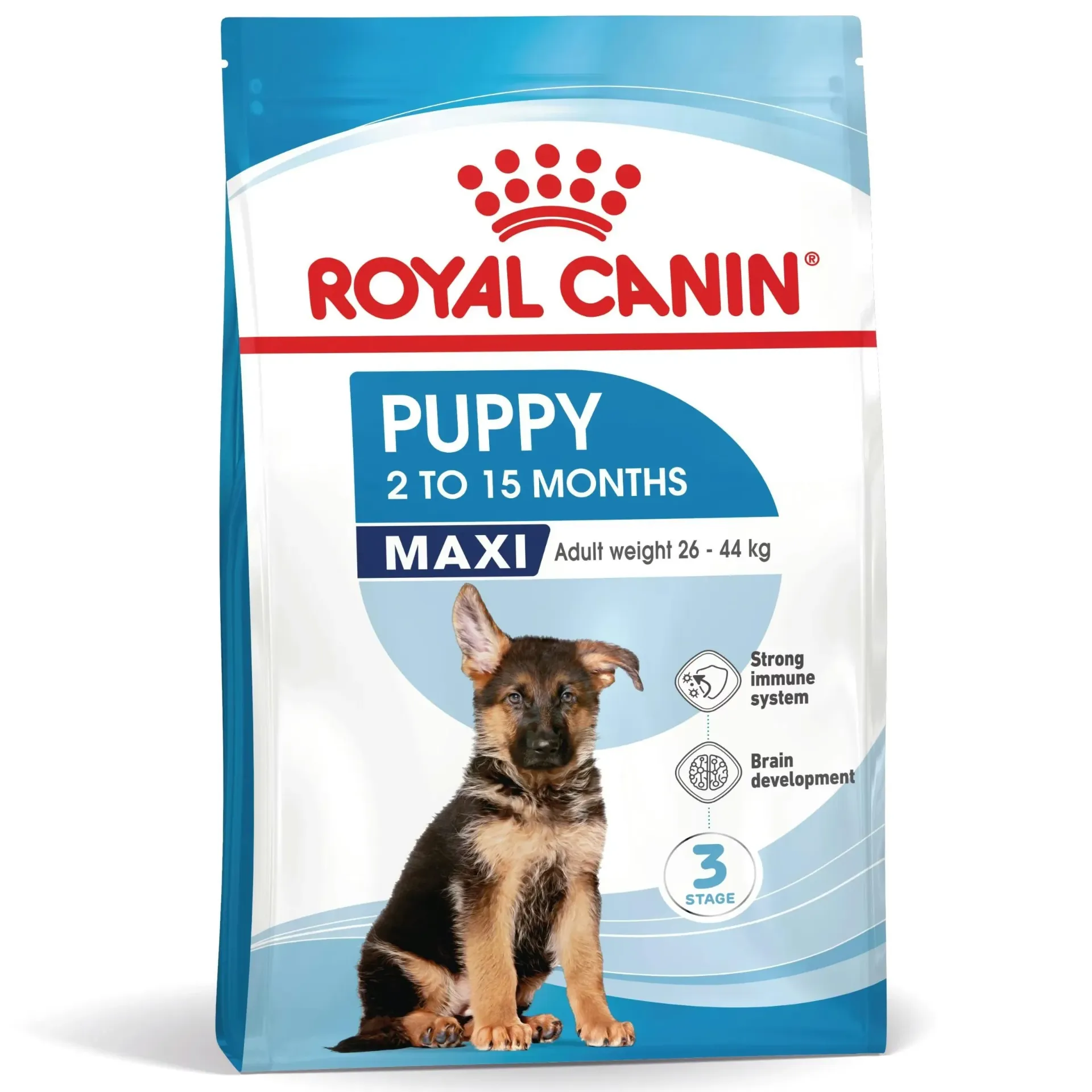 [15045] ROYAL CANIN Puppy 2-15 months Maxi Adult Weight 26-44 kg pour chien - Sac de 15 kg