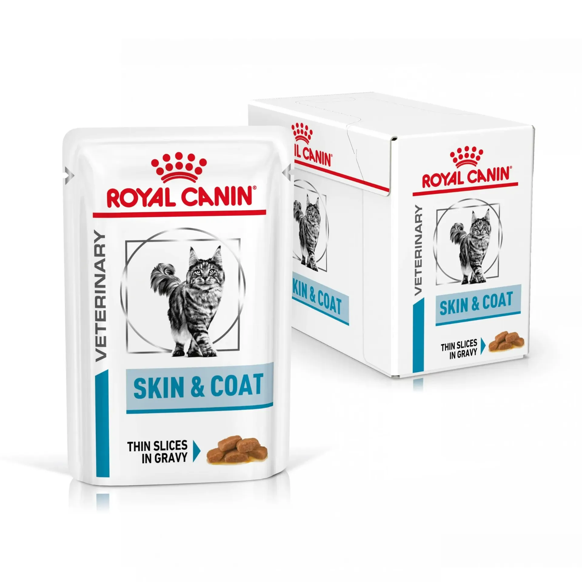 ROYAL CANIN VETERINARY Skin & Coat pour chat - 12 Sachets de 85 g
