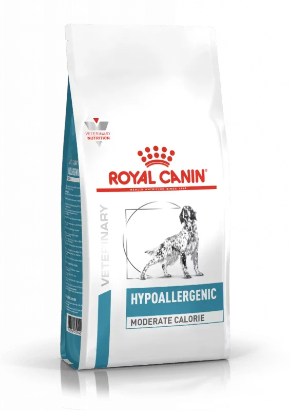 [15730] ROYAL CANIN VETERINARY Hypoallergenic Moderate Calorie pour chien - Sac de 1,5 kg