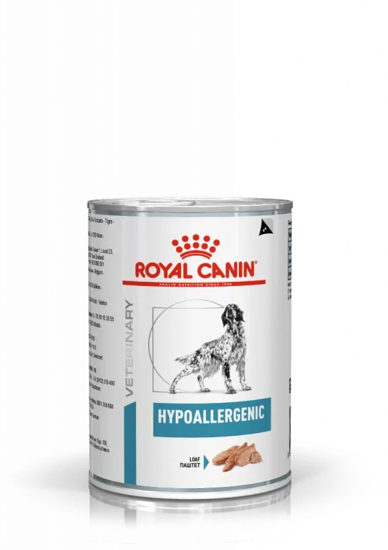 [15776] ROYAL CANIN VETERINARY Hypoallergenic pour chien - 12 boîtes de 400 g