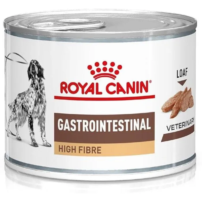 [16334] ROYAL CANIN VETERINARY Gastrointestinal High Fibre pour chien - 12 boîtes de 200 g