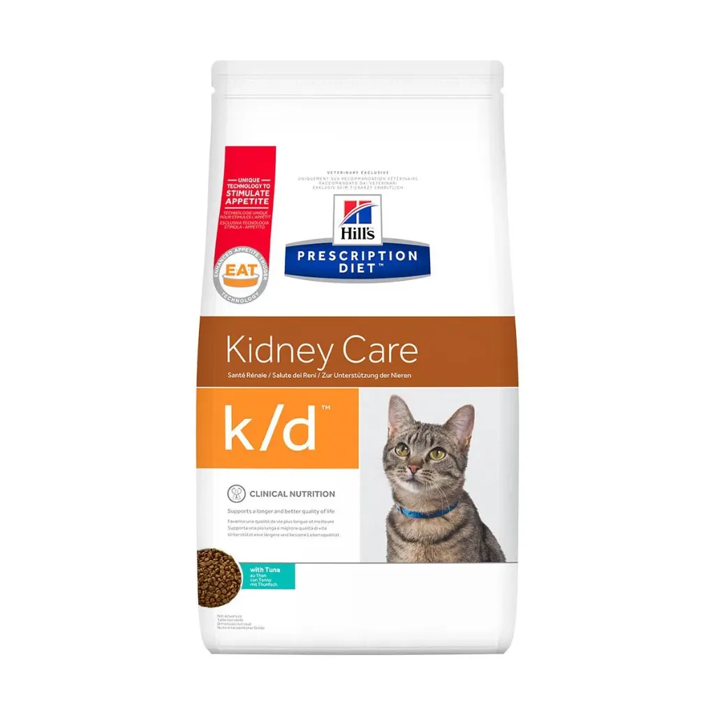 HILL'S PRESCRIPTION DIET Kidney Care k/d au thon pour chat - Sac de 1,5 kg
