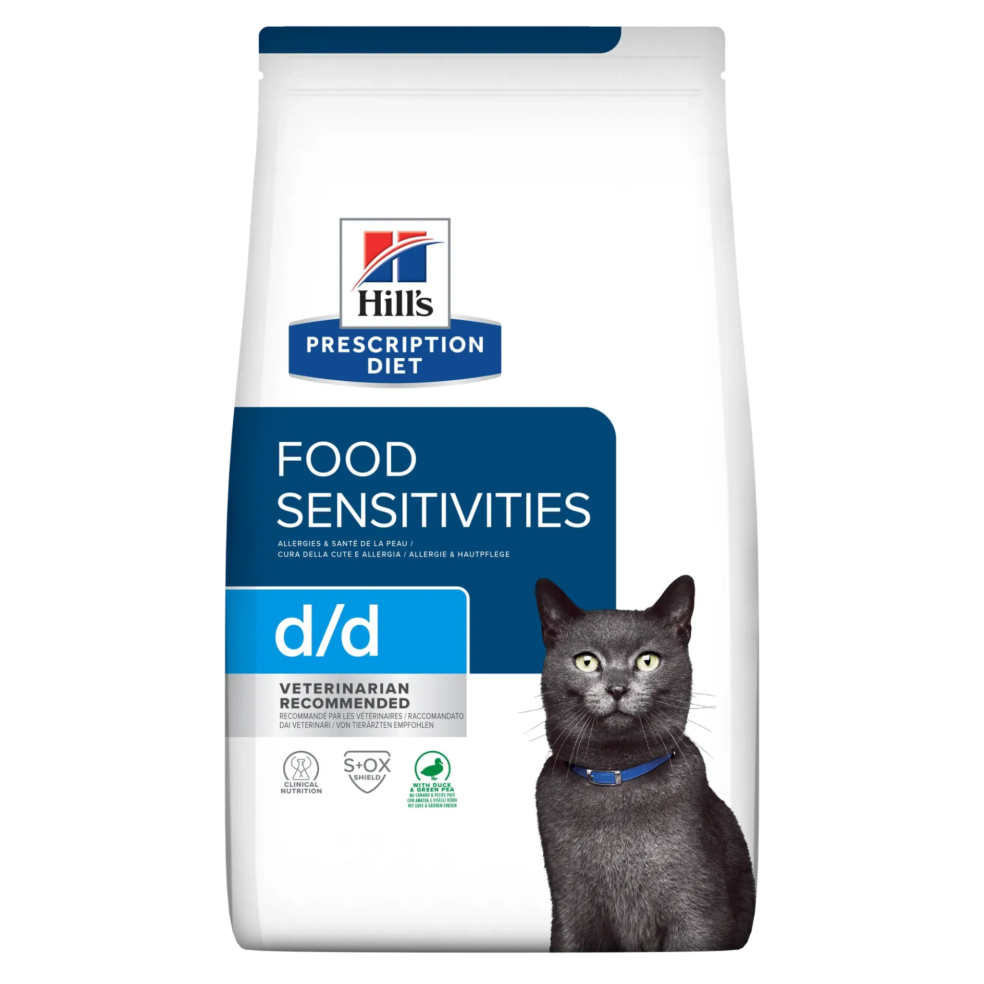 HILL'S PRESCRIPTION DIET Food Sensitivities d/d au canard & pois vert Chat - Sac de 1,5 kg