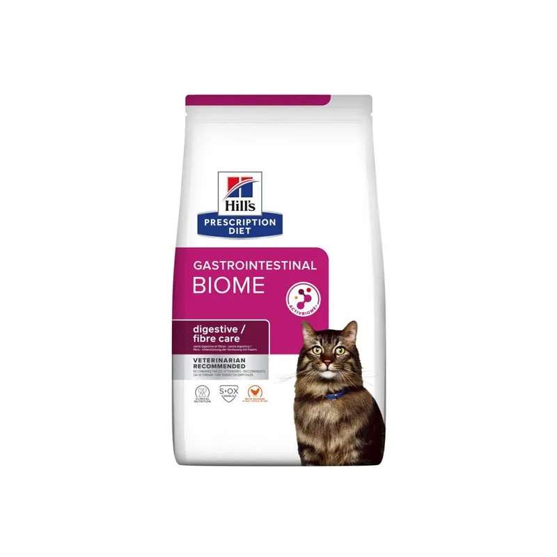 [11712] HILL'S PRESCRIPTION DIET Gastrointestinal Biome Digestive / Fibre Care au poulet pour chat - Sac de 1,5 kg