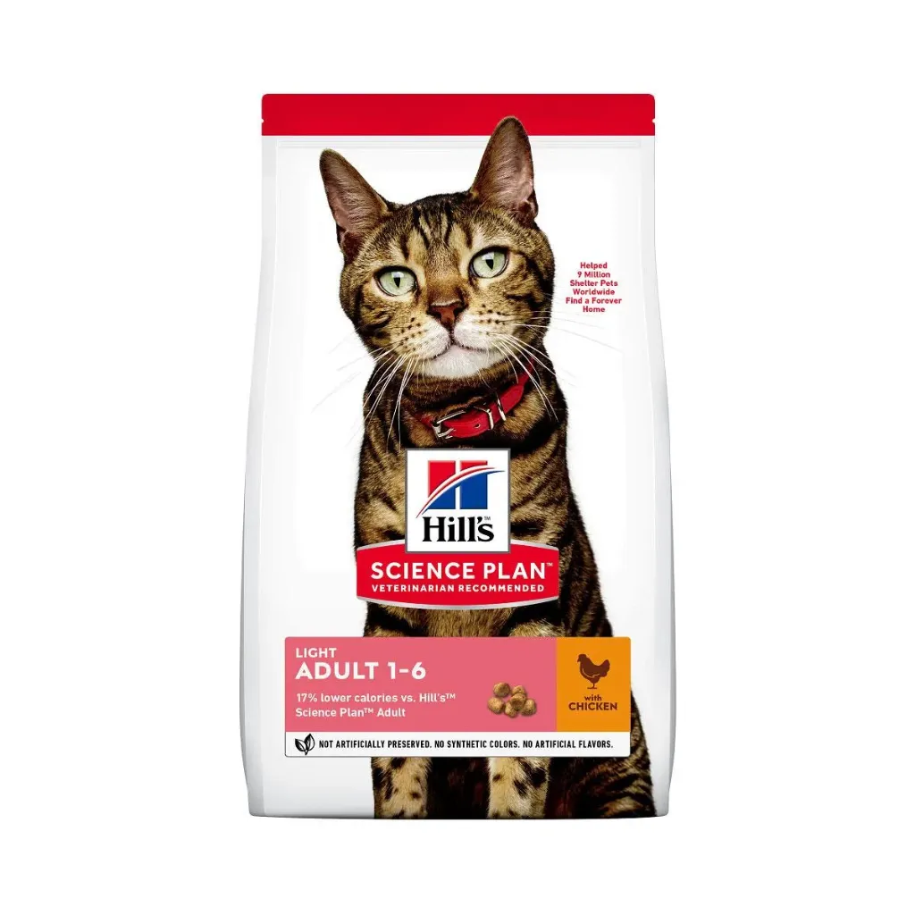 HILL'S SCIENCE PLAN Light Adult 1-6 au poulet pour chat - Sac de 3 kg