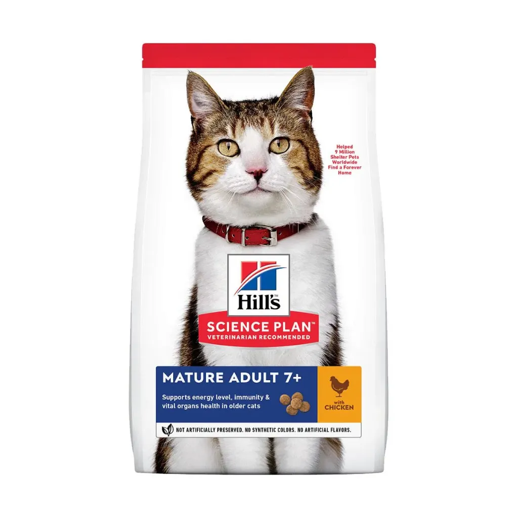 HILL'S SCIENCE PLAN Mature Adult 7+ au poulet pour chat - Sac de 1,5kg