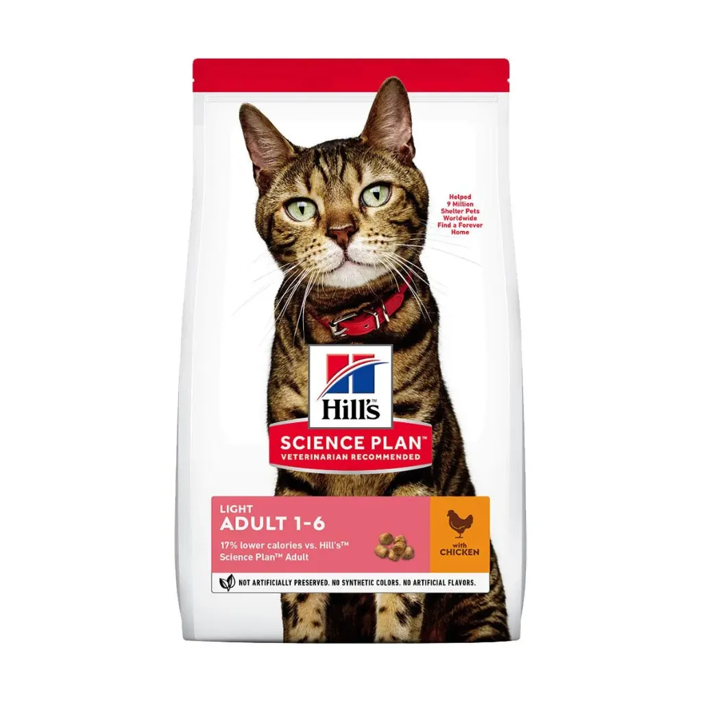 [11843] HILL'S SCIENCE PLAN Light Adult 1-6 au poulet pour chat - Sac de 10 kg