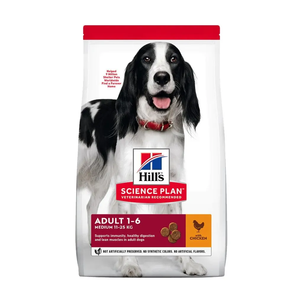 HILL'S SCIENCE PLAN Adult 1-6 Medium 11-25 kg au poulet pour chien - Sac de 14 kg