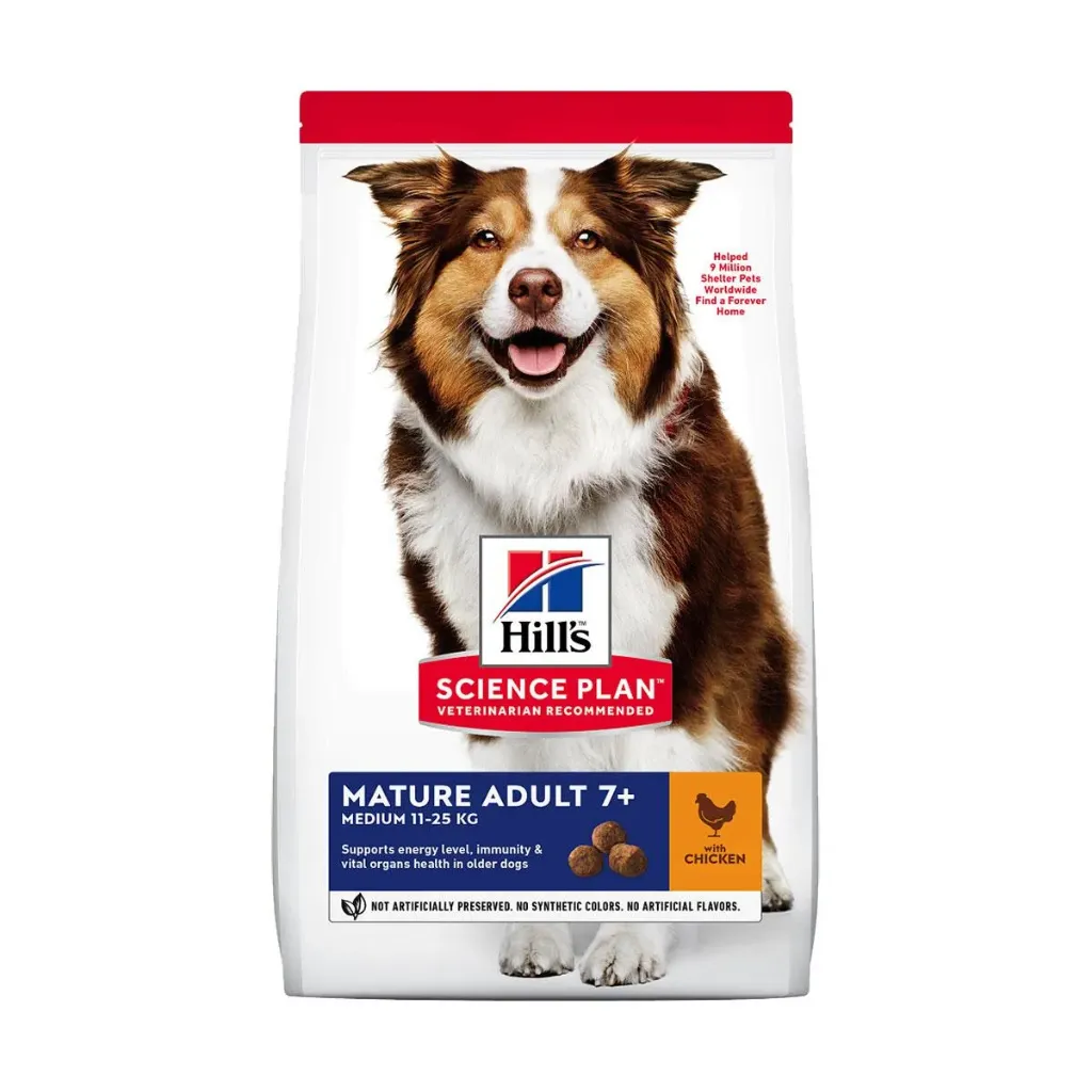 HILL'S SCIENCE PLAN Mature Adult 7+ Medium 11-25 kg au poulet pour chien - Sac de 14 kg