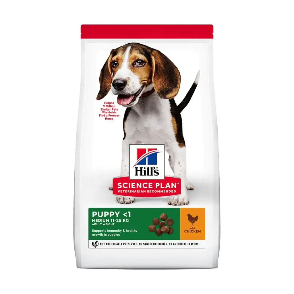 [11954] HILL'S SCIENCE PLAN Puppy <1 Medium 11-25 kg au poulet pour chien - Sac de 14 kg