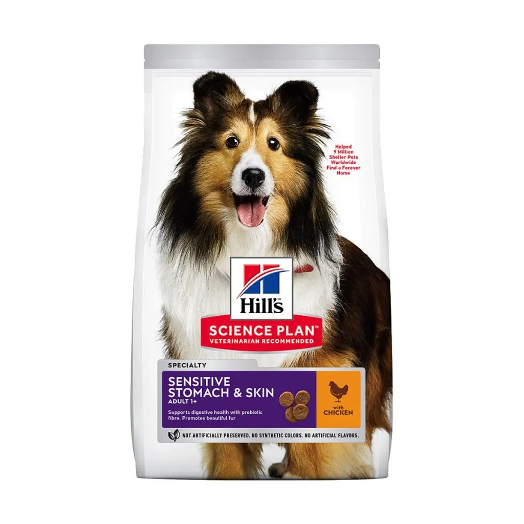[11972] HILL'S SCIENCE PLAN Sensitive Stomach & Skin Adult 1+ au poulet pour chien - Sac de 14 kg