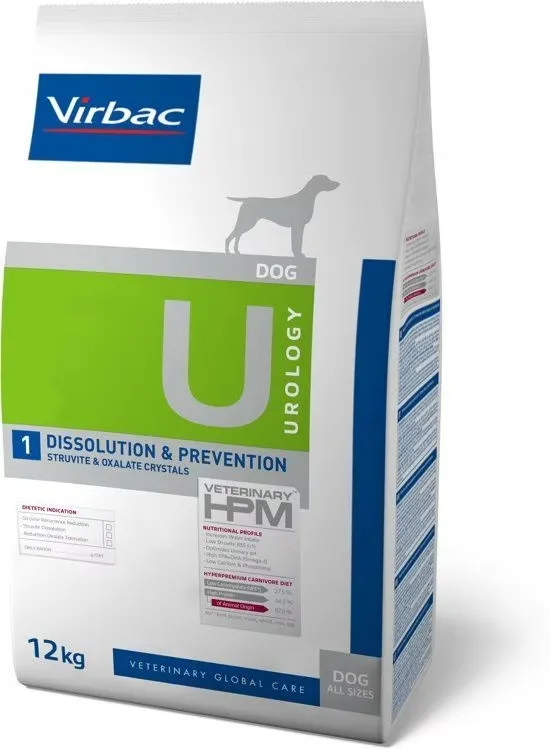 [VIRB-90] VIRBAC VETERINARY HPM U Urology 1 Dissolution & Prevention Struvite & Oxalate Crystals pour chien - Sac de 12 kg