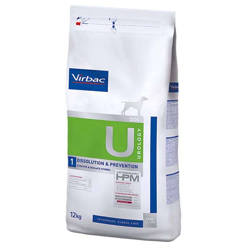 VIRBAC VETERINARY HPM U Urology 1 Dissolution & Prevention Struvite & Oxalate Crystals pour chien - Sac de 12 kg