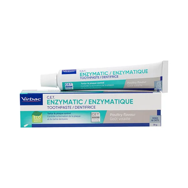 [20134] VIRBAC Dentifrice Enzymatique au poulet pour chien & chat - Tube de 70 g