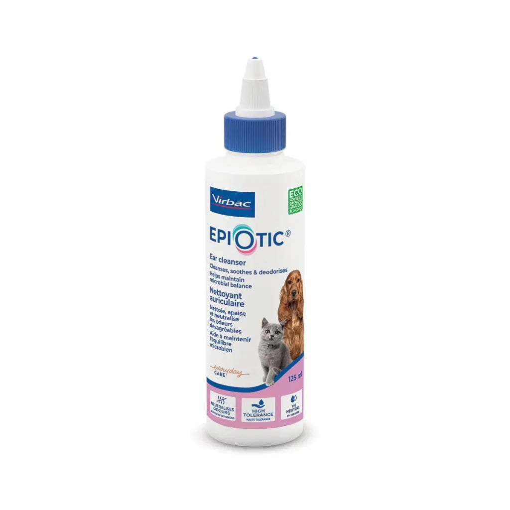 [16588] VIRBAC EPIOTIC Nettoyant auriculaire pour chien & chat - Flacon de 125 ml