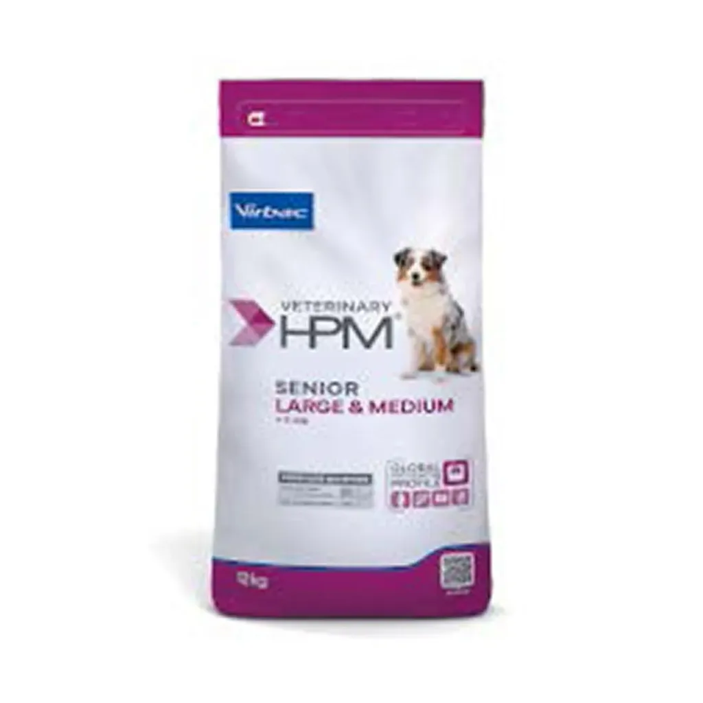 VIRBAC VETERINARY HPM Large & Medium Senior +6 ans pour chien - Sac de 12 kg