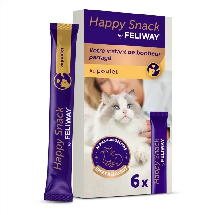 FELIWAY Happy Snack au poulet - 6 sticks de 15g