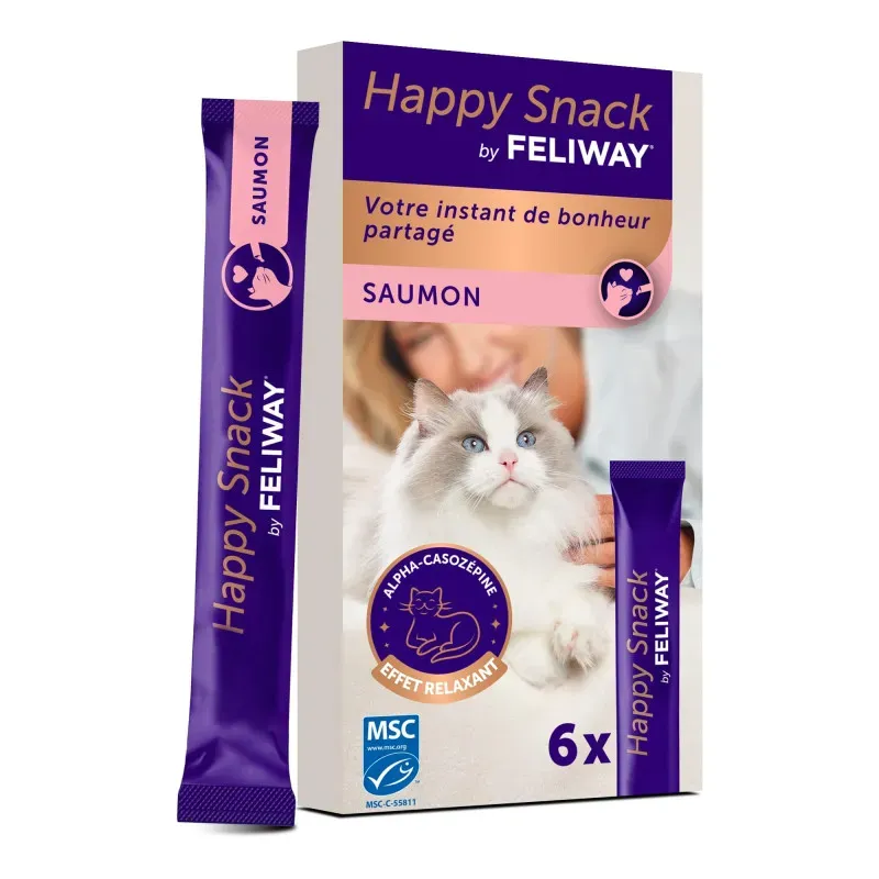FELIWAY Happy Snack au saumon - 6 sticks de 15g