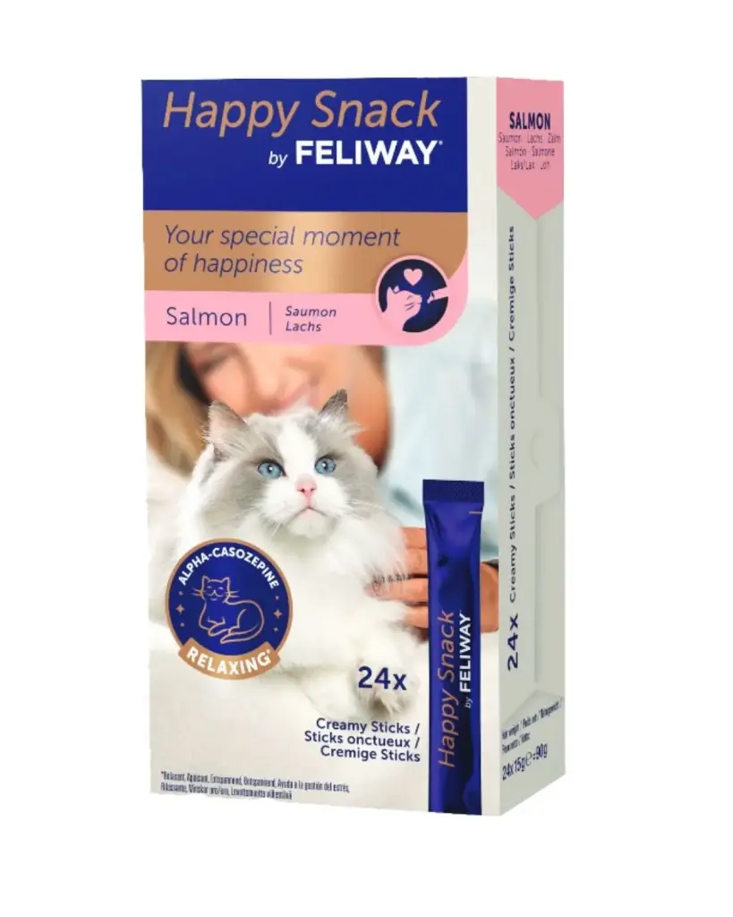 FELIWAY Happy Snack au saumon - 24 sticks de 15g