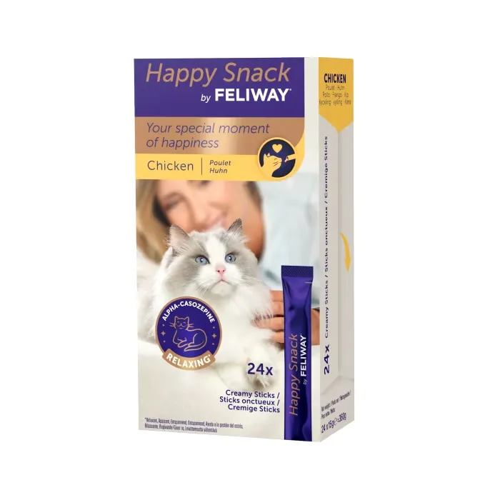 FELIWAY Happy Snack au poulet- 24 sticks de 15g