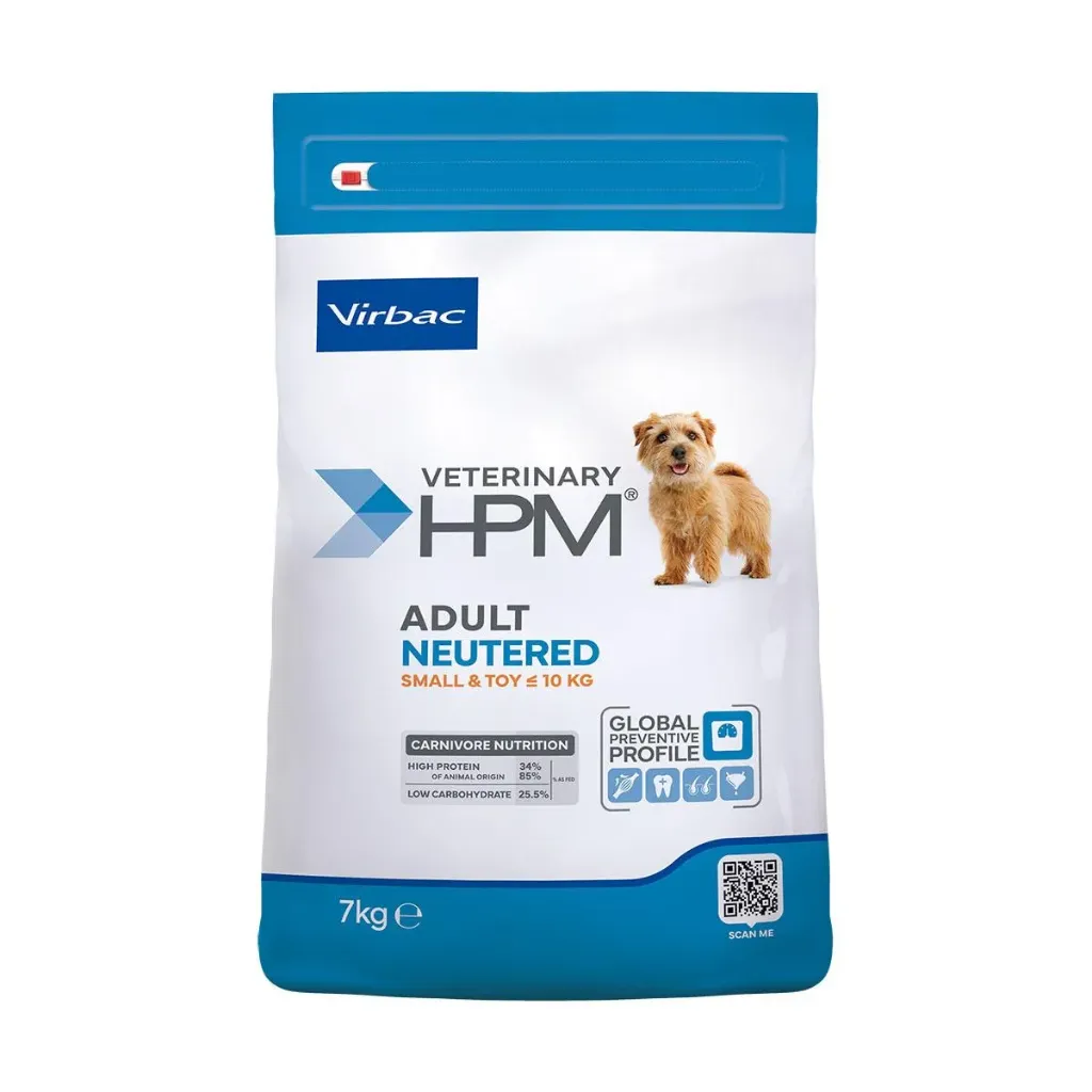 VIRBAC VETERINARY HPM Neutered Small & Toy Adult pour chien - sac de 7kg