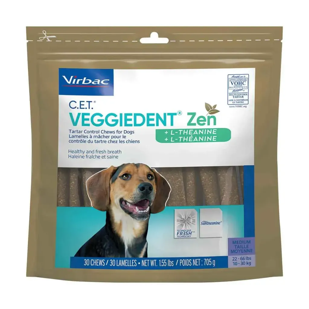 VEGGIEDENT ZEN CHIEN - Taille M 10-30kg - 15 lamelles