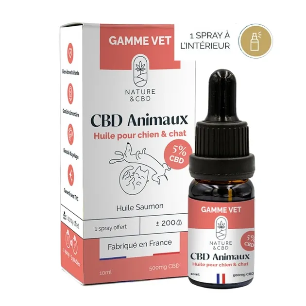 Huile CBD chien et chat 5% - Gamme Vet