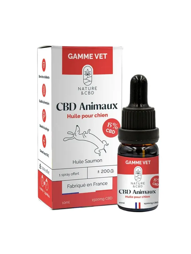 Huile CBD chien 15% - Gamme Vet