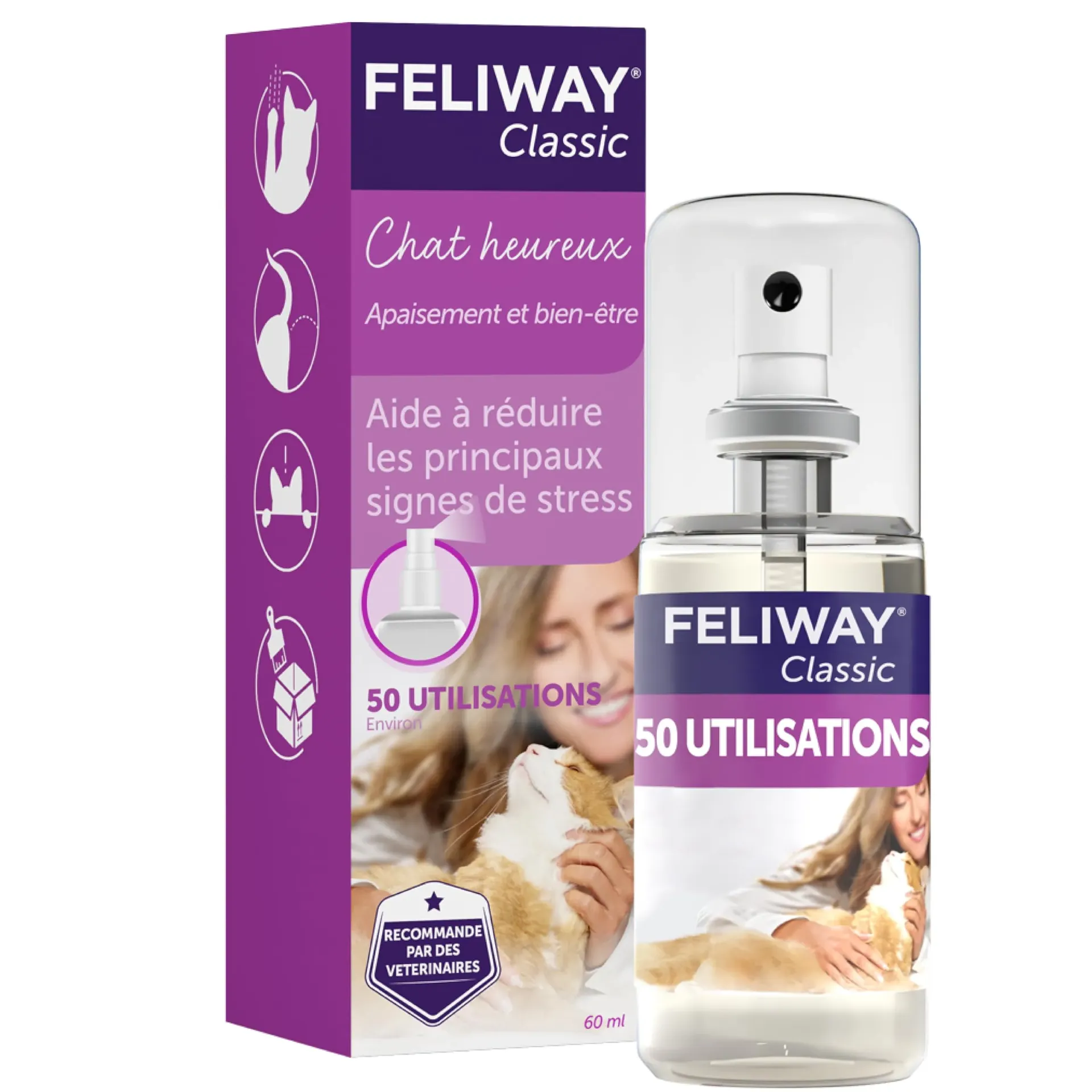 Feliway classic - Spray anti-stress pour chat 60ml