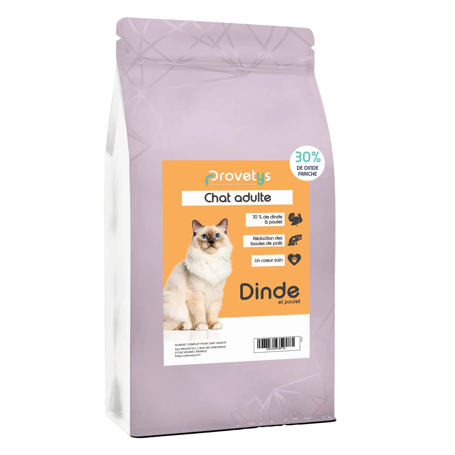 Croquettes Provetys Chat adulte à la dinde 5kg