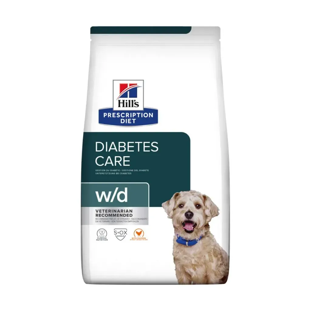 [12982] HILL'S PRESCRIPTION DIET Diabetes Care w/d au poulet pour chien - Sac de 4 kg