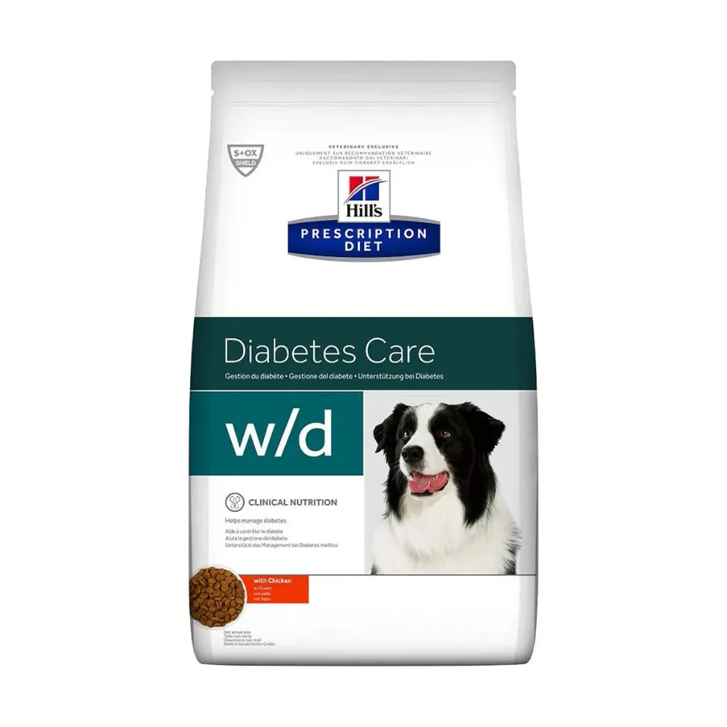 [12982] HILL'S PRESCRIPTION DIET Diabetes Care w/d au poulet pour chien - Sac de 4 kg