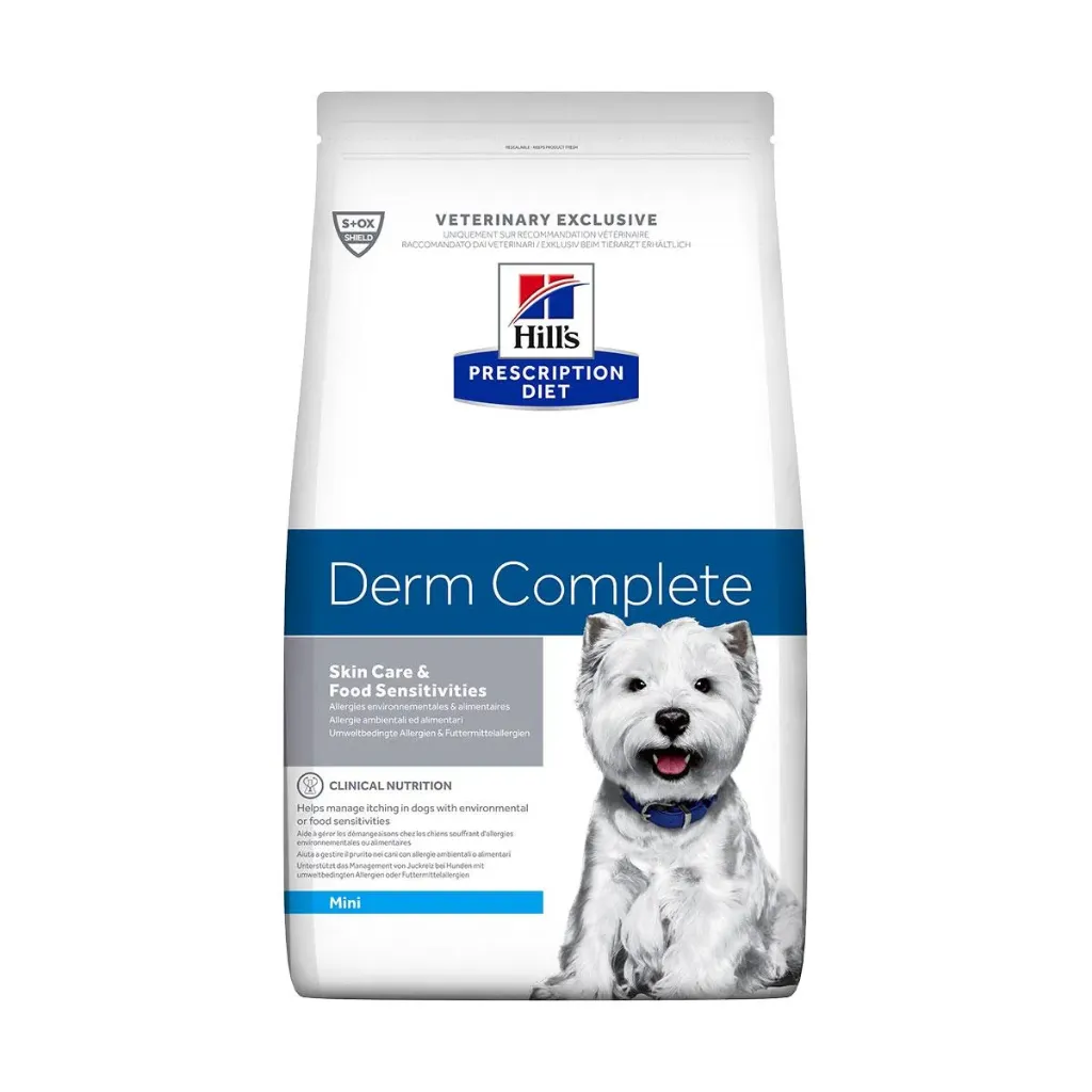 [13239] HILL'S PRESCRIPTION DIET Derm Complete Mini Skin Care & Food Sensitivities pour chien - Sac de 6 kg