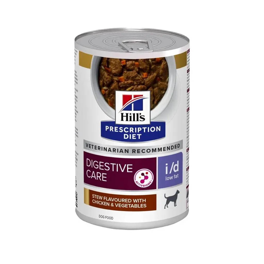 [13676] HILL'S PRESCRIPTION DIET Digestive Care i/d Low Fat Mijoté au poulet & légumes pour chien - 12 boîtes de 354 g