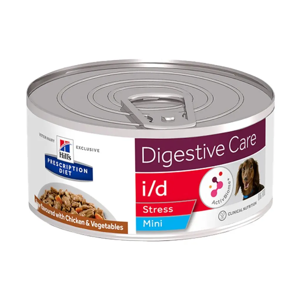 HILL'S PRESCRIPTION DIET Digestive Care i/d Stress Mini Mijoté au poulet & légumes pour chien - 24 boîtes de 156 g