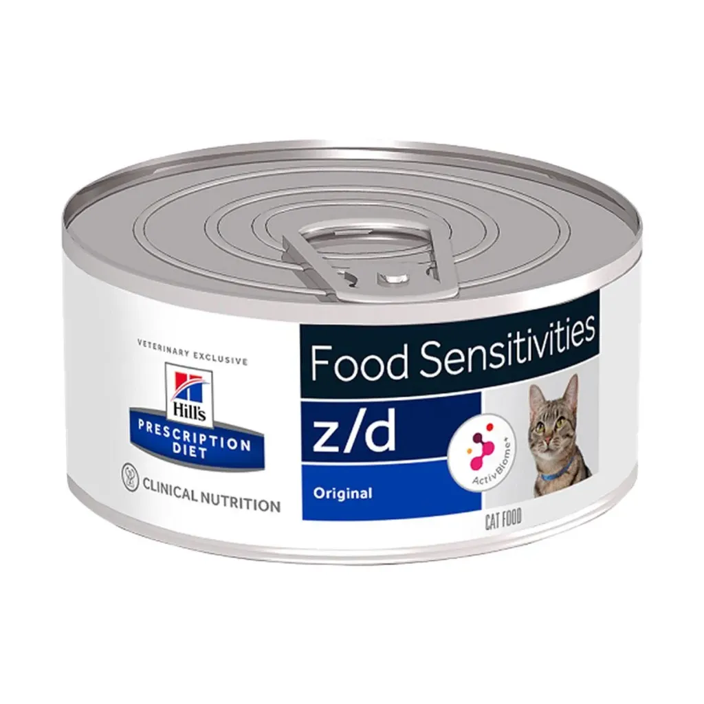 [13694] HILL'S PRESCRIPTION DIET Food Sensitivities z/d Original pour chat - 24 boîtes de 156 g