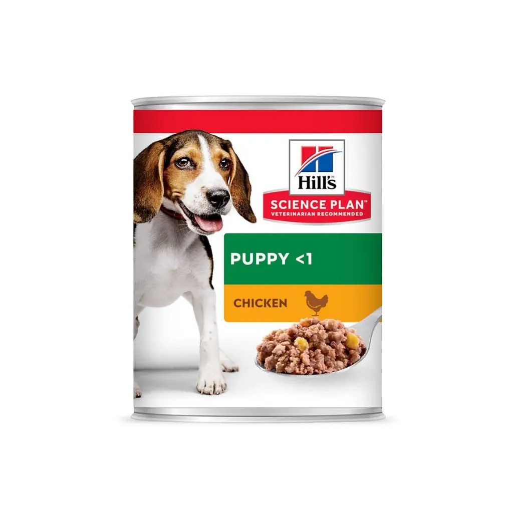 HILL'S SCIENCE PLAN Puppy <1 au poulet pour chien - 12 boîtes de 370 g