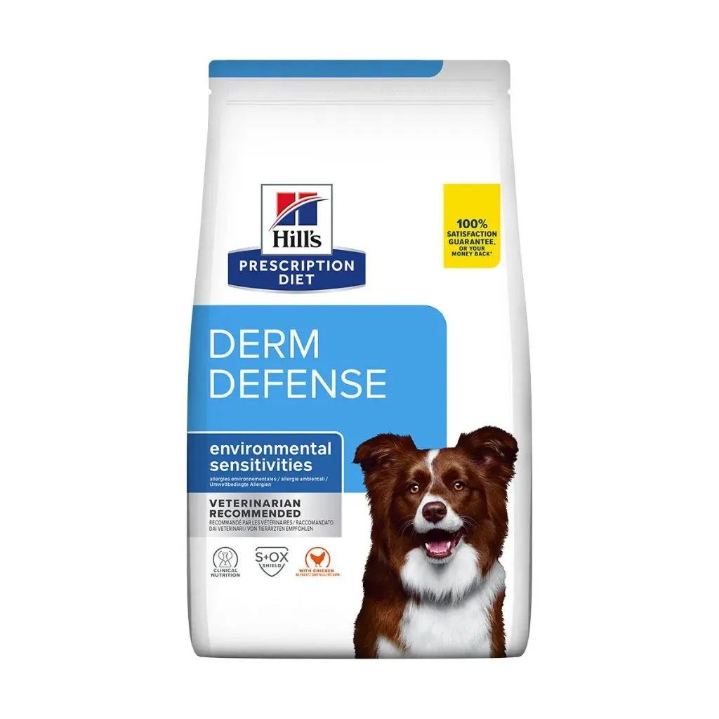 HILL'S PRESCRIPTION DIET Derm Defense Environmental Sensitivities au Poulet pour chien - Sac de 4 kg