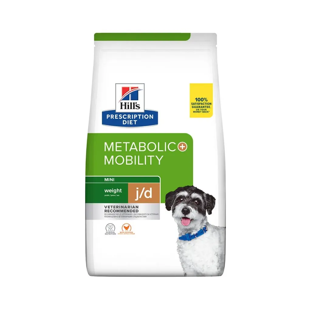 HILL'S PRESCRIPTION DIET Metabolic + Mobility Mini Weight j/d au poulet pour chien - Sac de 3 kg