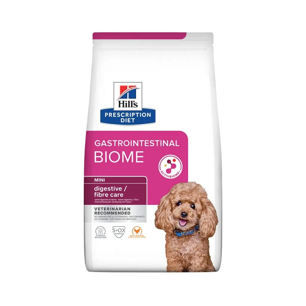 [14967] HILL'S PRESCRIPTION DIET Gastrointestinal Biome Mini Digestive / Fibre Care au poulet pour chien - Sac de 3 kg