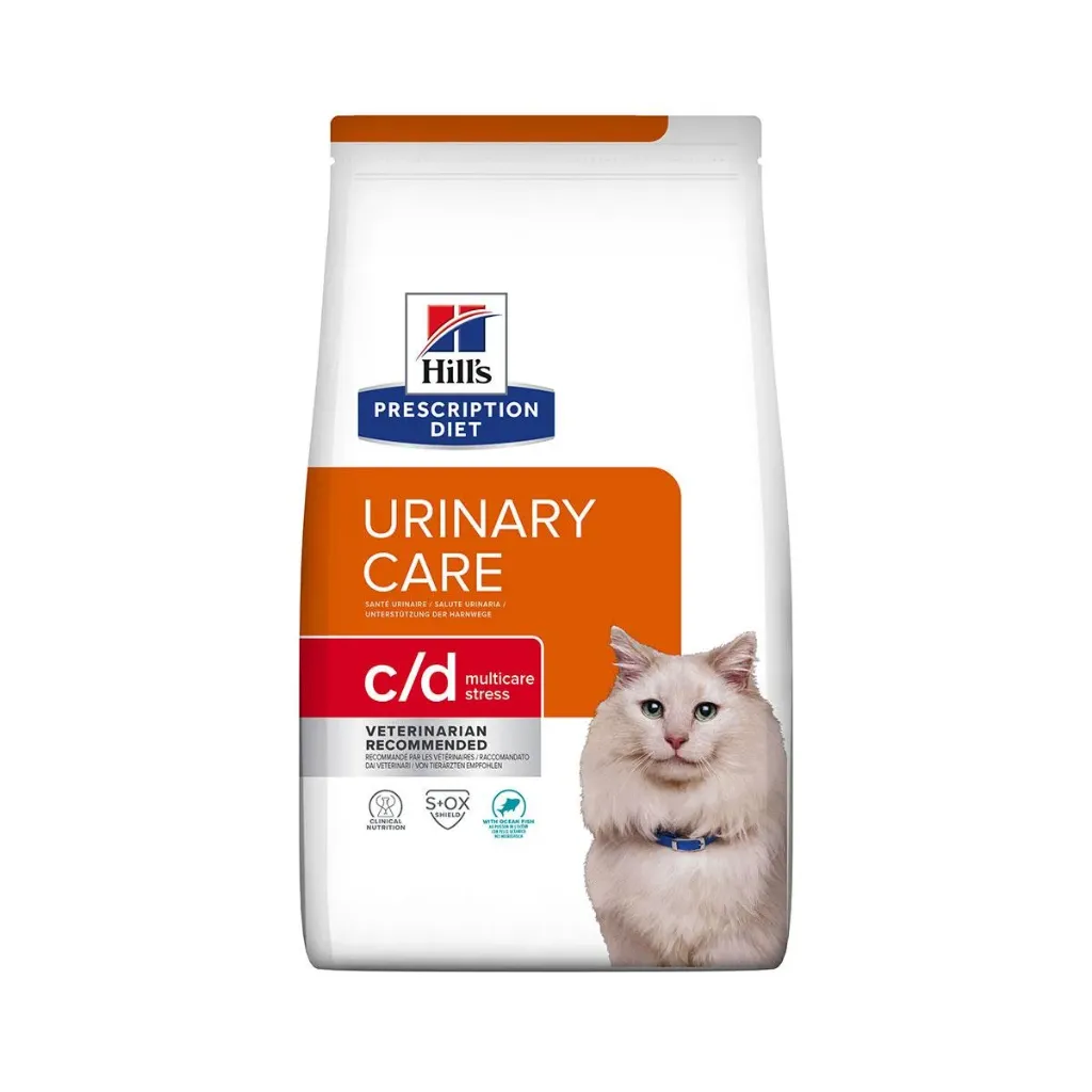 HILL'S PRESCRIPTION DIET Urinary Care c/d Multicare Stress au poisson pour chat - Sac de 400 g