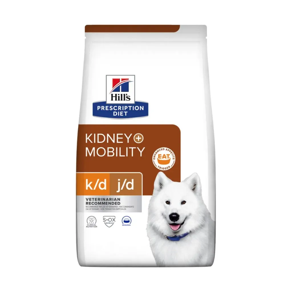 HILL'S PRESCRIPTION DIET Kidney+ Mobility k/d j/d Original pour chien - Sac de 4 kg