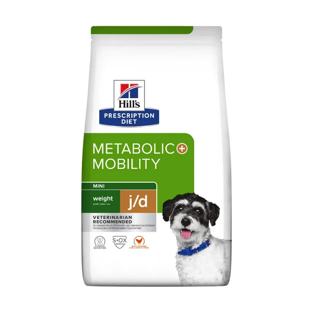 HILL'S PRESCRIPTION DIET Metabolic + Mobility Mini Weight j/d au poulet pour chien - Sac de 6 kg