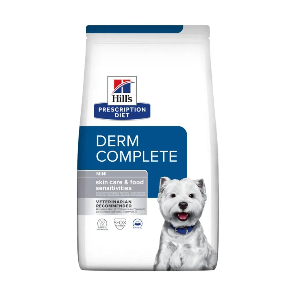 [15164] HILL'S PRESCRIPTION DIET Derm Complete Mini Skin Care & Food Sensitivities Original pour chien - Sac de 1 kg