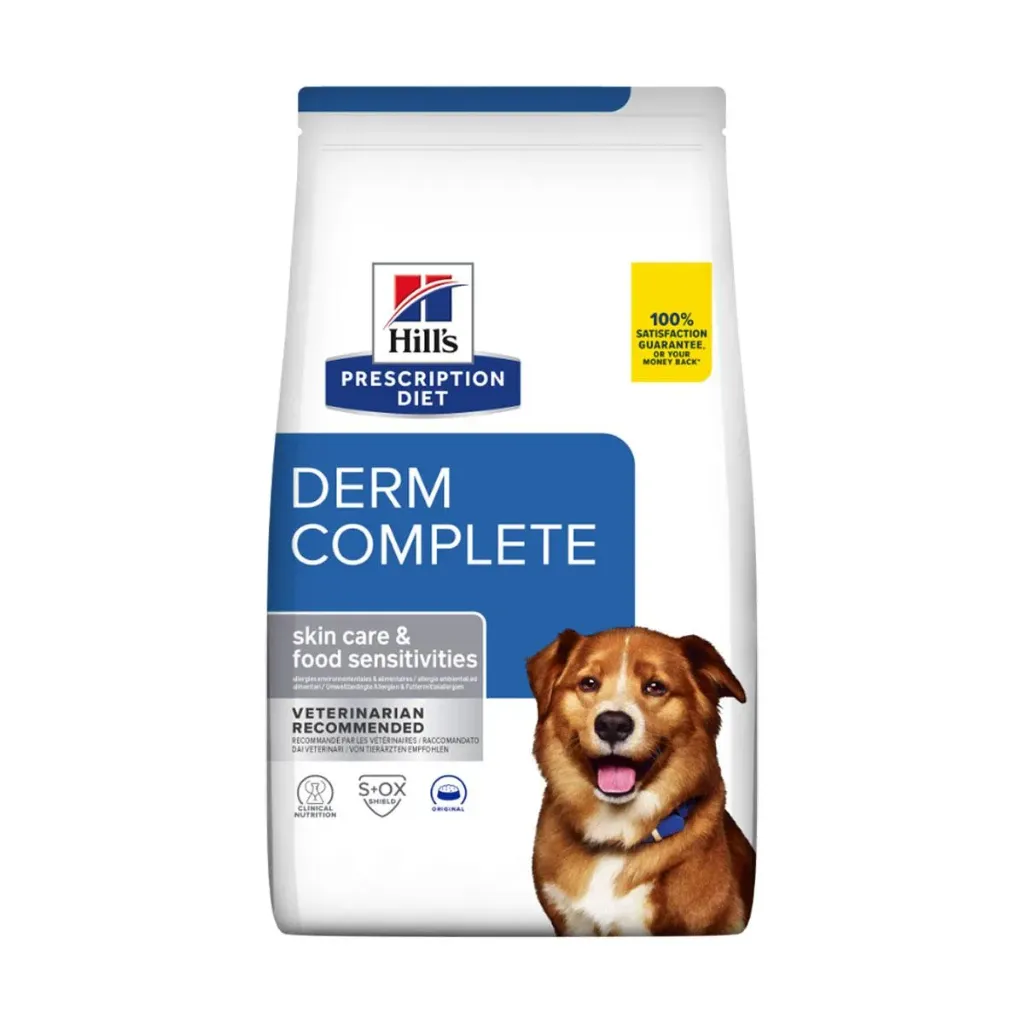 HILL'S PRESCRIPTION DIET Derm Complete Skin Care & Food Sensitivities Original pour chien - Sac de 1,5 kg