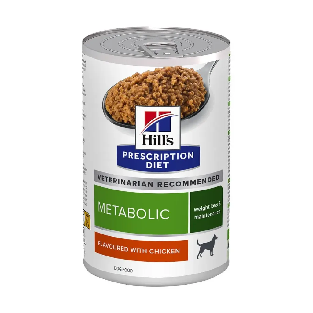 [15409] HILL'S PRESCRIPTION DIET Metabolic au poulet pour chien - 12 boîtes de 370 g
